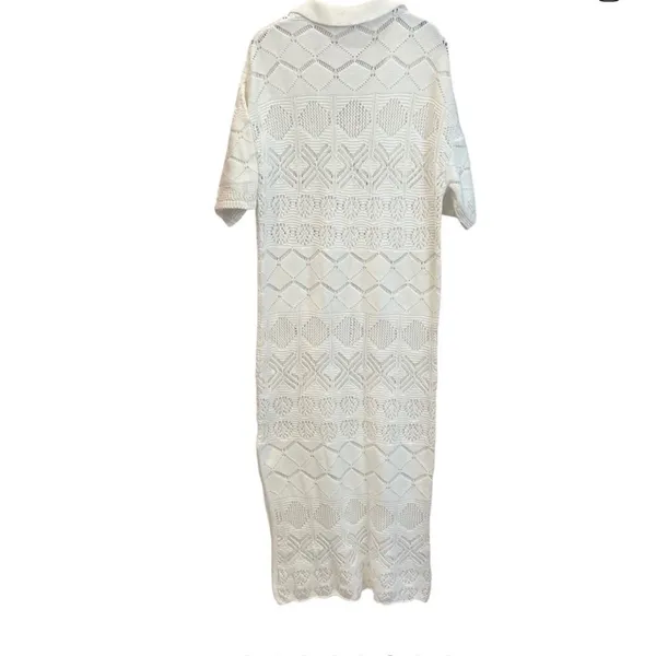 Free People Beach white Crochet Swim Coverup size small - Image 3