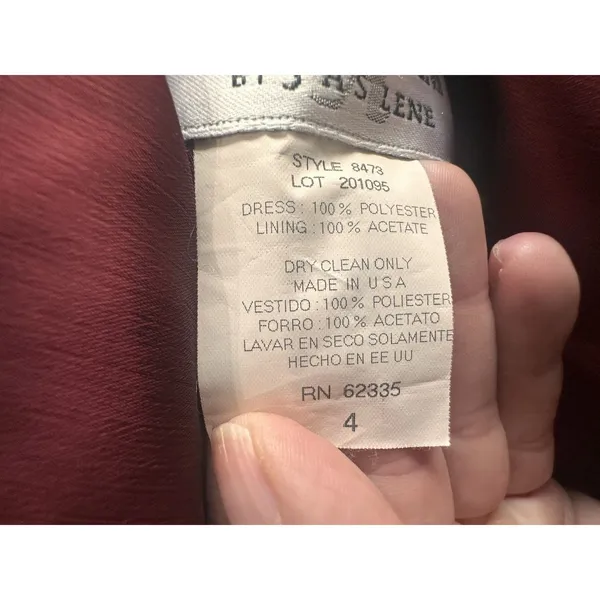 Betsy & Adam burgundy maxi dress‎ size 4 - Image 10