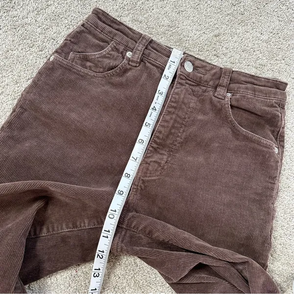 Rolla’s Women’s Original High Rise Straight Leg Corduroy Pants in Dark Brown 26 - Image 15