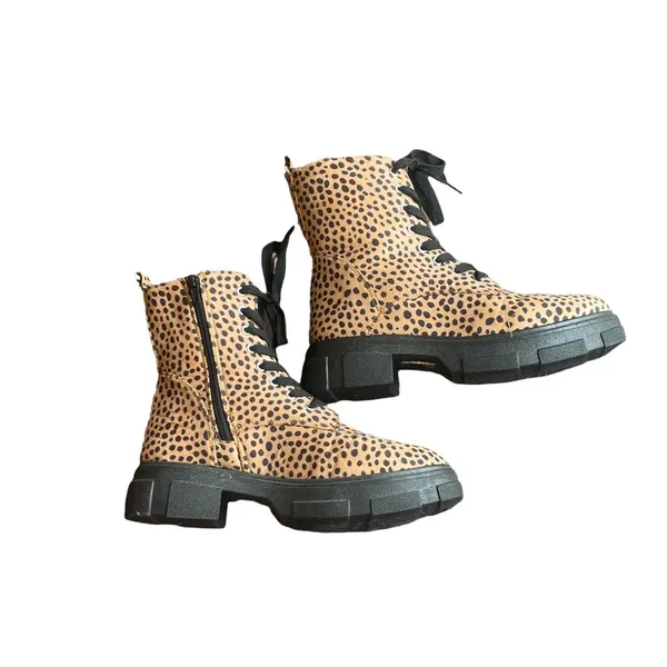 Olivia Miller  Normie leopard print combat boots - Image 8