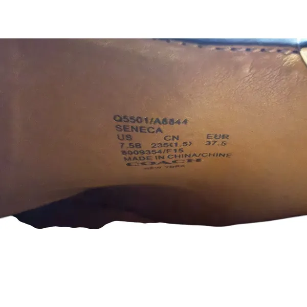 Coach Seneca Black Leather‎ Pointed Toe Ankle Booties Stiletto Heel Q5501 7.5B - Image 6