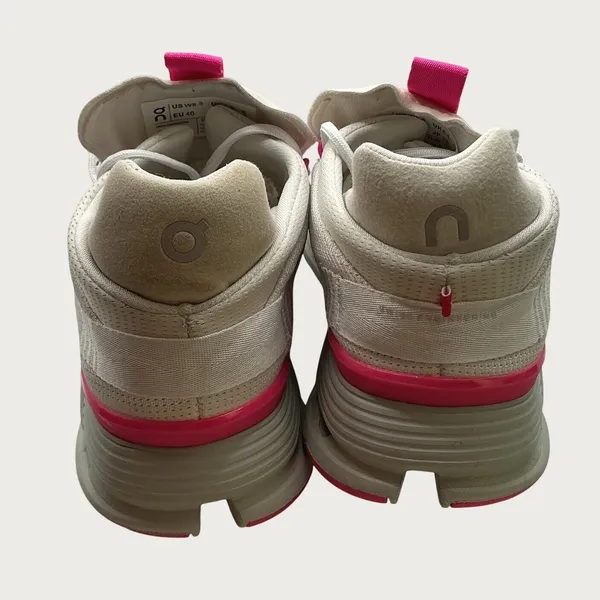 On Running Cloudnova Womens White Pink Athletic Sneakers 26.98495 Size 8.5 - Image 7