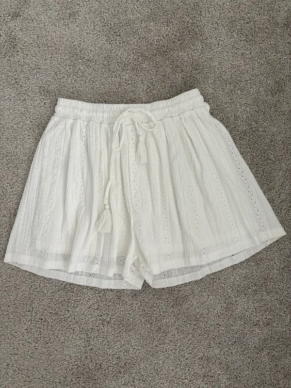 BCBGeneration White Eyelet Shorts - Image 2