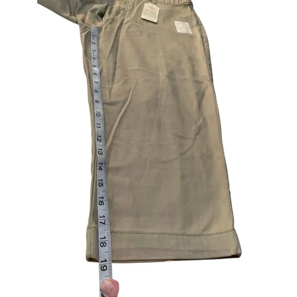 St. John’s Bay Capris- Khaki/ Mid Rise/Sz 14 NWT - Image 3