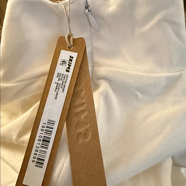 SKIMS NWT (G14) Cotton Jersey Long-Sleeve Stretch Turtleneck | Marble | Size S - Image 6