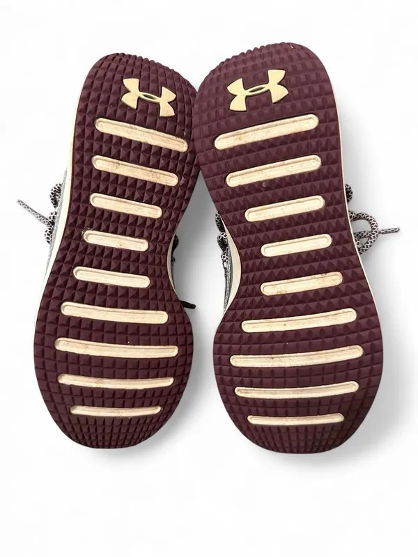 Under Armour Women's Purple Knit Lace-Up Sneakers - Image 4