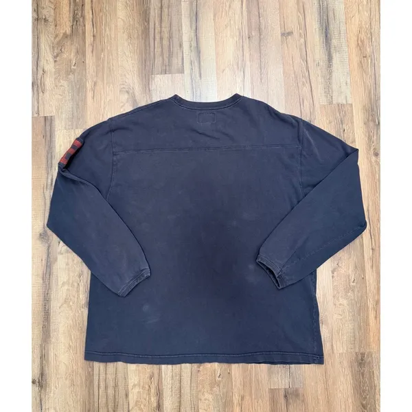 American Eagle Outfitters Long Sleeve‎ Navy Red Logo Heavy Cotton XL - Image 3