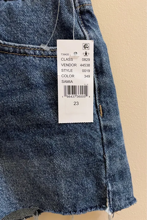 Pacsun High Rise Festival Pacific Sunwear Denim Shorts Cut Off Sz 23 NEW NWT - Image 5