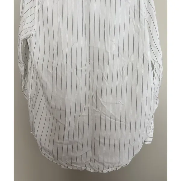 Aritzia Babaton Utility Button Up Relaxed Drapey Twill Shirt Striped Women's Sm - Image 6