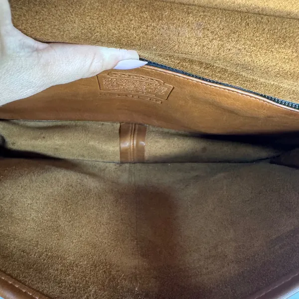 Coach kensington satchel briefcase Leather Messenger Brown bag front pockets - Image 11