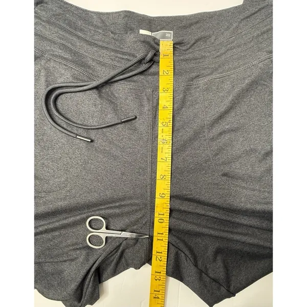 Lole Joggers Dark Gray‎ Jersey Knit Lounge Pant Cinch Waist Size L Athleisure - Image 4