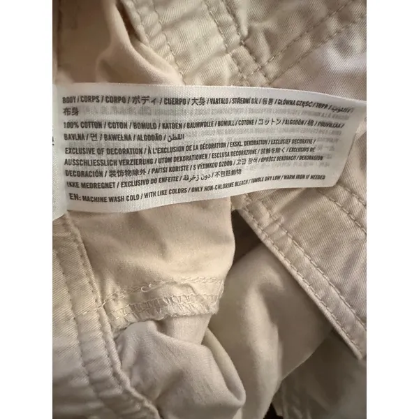 Abercrombie‎ & Fitch Cargo Pants Women 16 Beige Utility Straight Leg Cotton 33 - Image 5