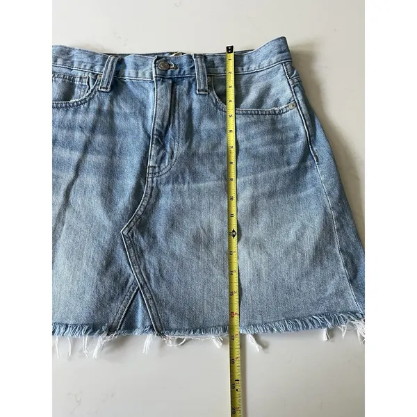 Madewell A-Line Skirt Women Size 28 Blue Rigid Denim Medium Wash 5-Pocket Design - Image 7
