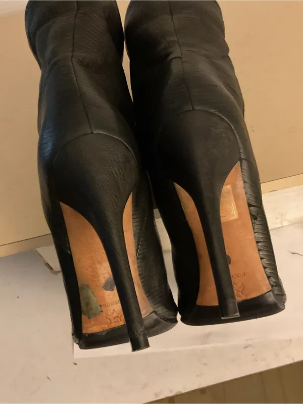 Loeffler Randall women Black Pointed Stiletto Ankle Emory Wave Boots US 6 - Image 9