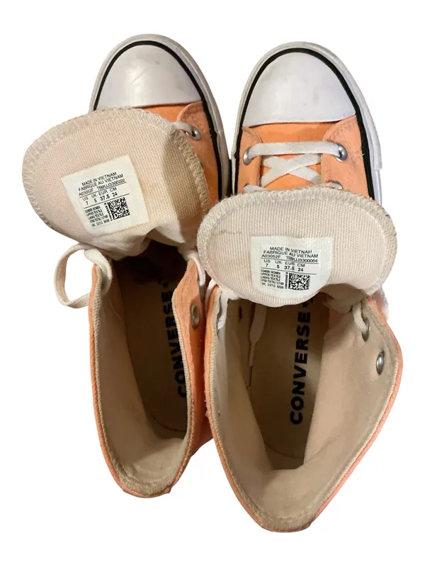 Converse Chuck Taylor All Star Lift Platform High Top Peach Beam Women’s Size 7 - Image 5