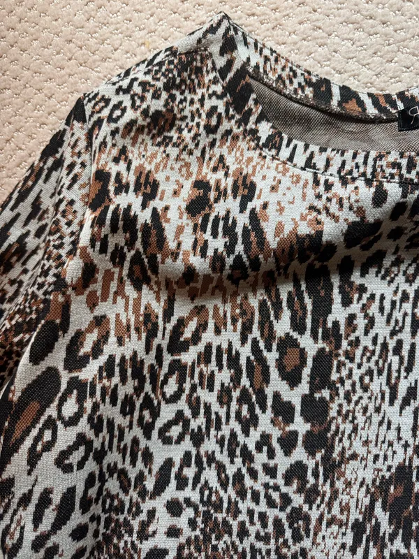 Leopard Print Long Sleeve Top Multiple Size XL - Image 2