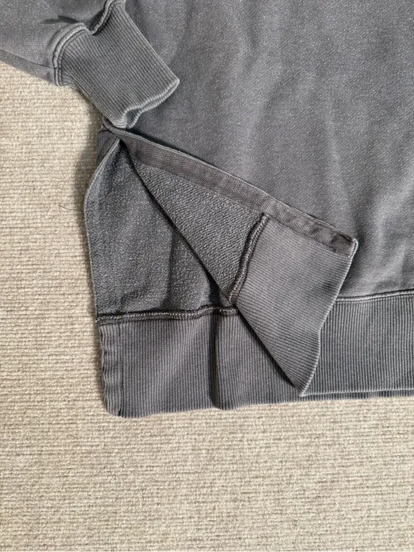Aerie Women’s Charcoal Gray Cozy Split Hem Oversized Crewneck Sweatshirt - XS - Image 4