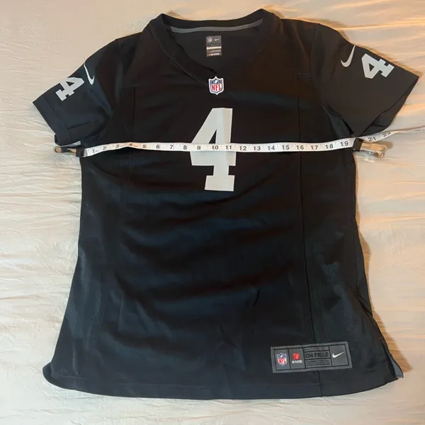 National Football League Nike Las Vegas Raiders Derek Carr Women's Game Jersey Black‎ Size Large - Image 5