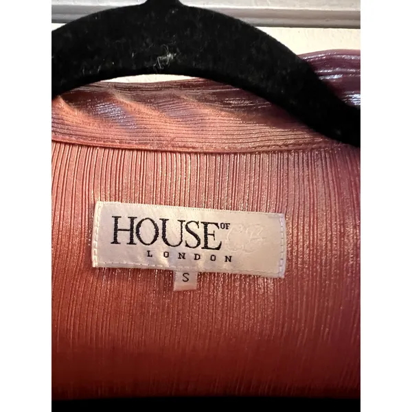 House of CB Roxanne Pint Metallic Shirt size S - Image 3