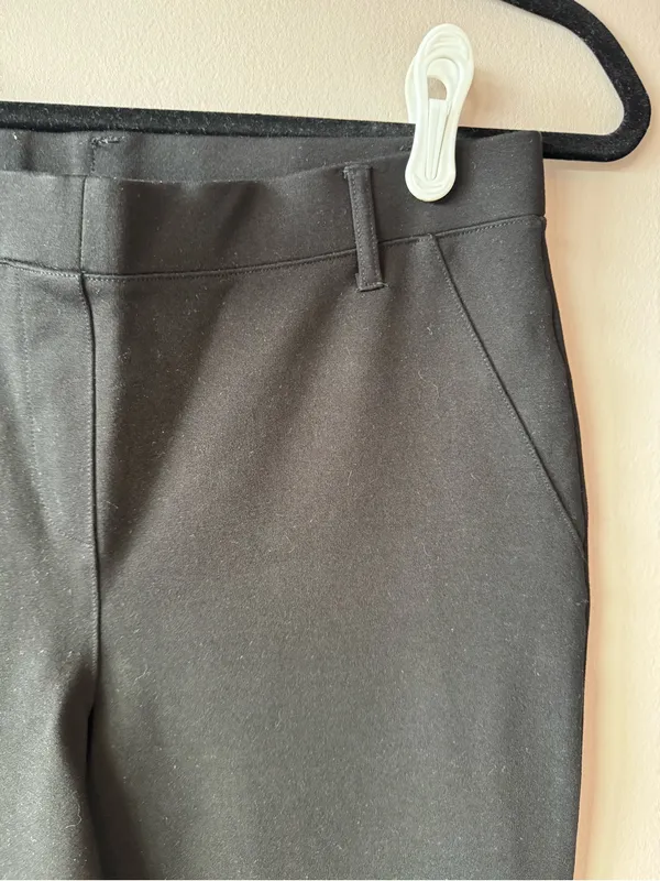 Quince Women’s Black Ultra-Stretch Ponte Straight Leg Pants Size Medium - Image 5