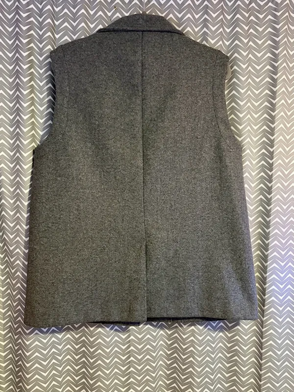 Zara | Gray Lapel Collar Vest, M/L - Image 6