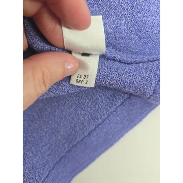 St John Cardigan Womens M Santana Knit Periwinkle Blue V-Neck Button EUC - Image 5