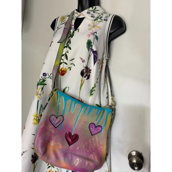 KATE Spade Customized Graffiti Blue Purple Yellow - Image 8