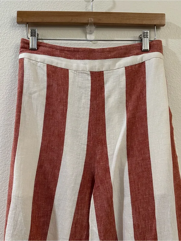 Madewell Huston Pull-On Crop Pants in Bold Stripe Size Small - Image 5