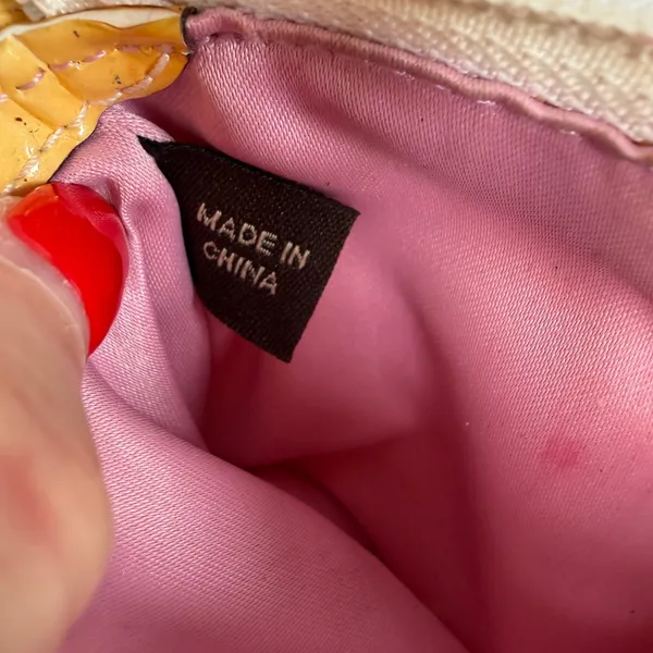 Y2K Coach Madison Op Art Pink Yellow Ombré Mini Wristlet 2009 Patent Leather - Image 10