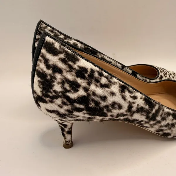 J.Crew Collection Made in Italy Calf Hair Animal Print Kitten Heel Pumps Size 7 - Image 4