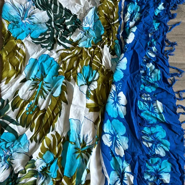 Floral print sarong Blue Size undefined - Image 2