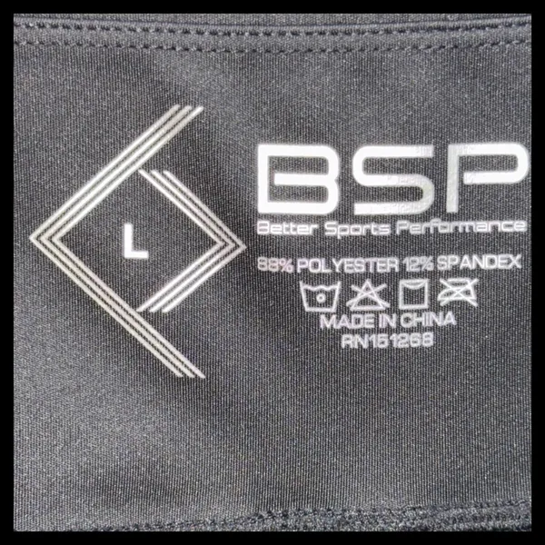 BSP Leggings Women Large‎ Black Moto Ribbed Pocket Yoga Activewear - Image 2
