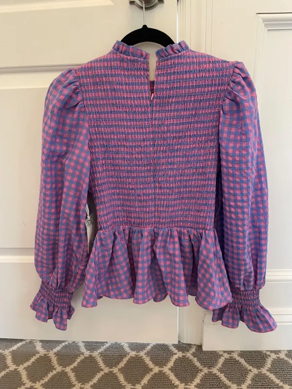 NEW WITH TAG HYACINTH HOUSE RUBY GINGHAM TOP XS! - Image 7