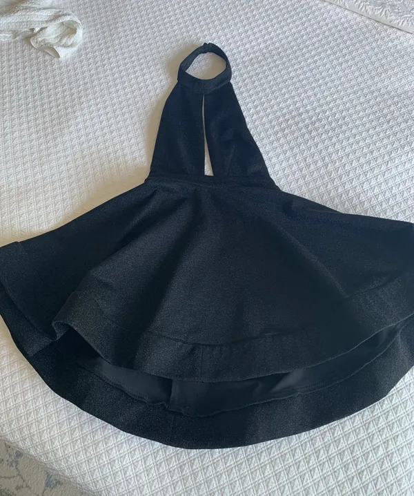 Black Open Back Mini Dress - Image 3