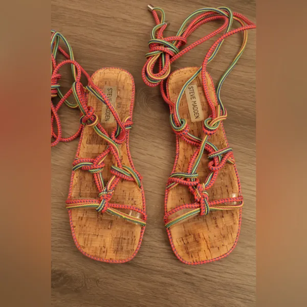 Steve Madden Women's Sensible Multi Ankle Rope Sandals Size 7 women’s - Image 3