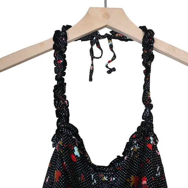 Free People Womens M Black Sun's Out Halter Crop Top - Image 6