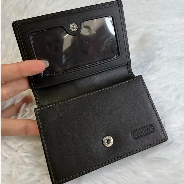 y2k Coach Brown Card Holder Wallet - Image 3