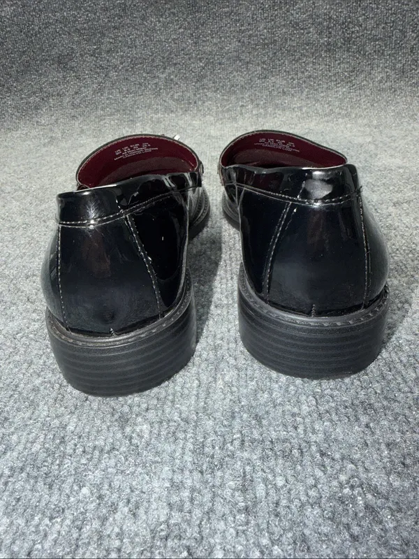 Franco Sarto Lucia Black Patent Tassel Loafers - Image 6