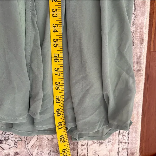 Lulus Promise Of Love Sage Brush Flutter Sleeve Maxi Dress Size XL Bridesmaid - Image 8