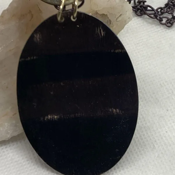 Vintage 1990s Bill Blass Copper Chain Necklace Pendant Adjustable 17'' - 20''‎ - Image 6