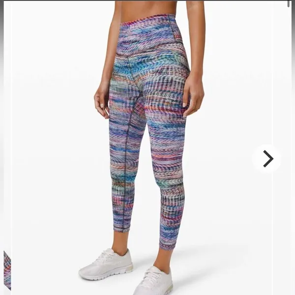 Lululemon Wunder Train High-Rise Tight 25" Digital Oasis White Multi Size 6 - Image 3
