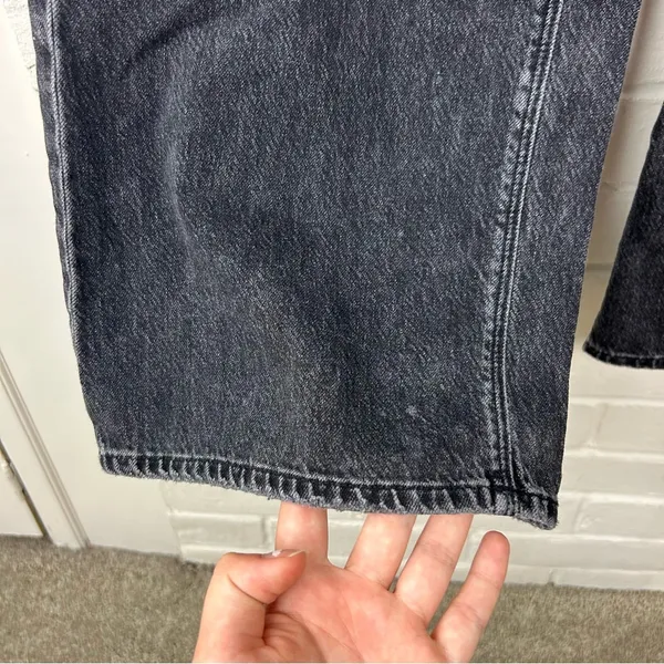 American Eagle Black Washed Denim Skater Jeans Size 4 Long - Image 9