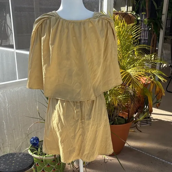 Anthropologie Fore Yellow V-Neck Dress - Image 4