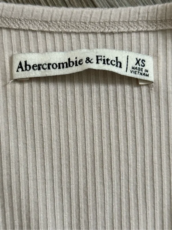Abercrombie & Fitch Ribbed O-Ring Side Slit Dress in Cream Size XS - Image 7