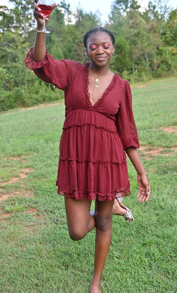 Red Dress Size M - Image 3