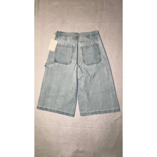 Etica Wide Leg Crop Jeans Light Wash Button Fly Carpenter Style Size 29‎ - Image 12