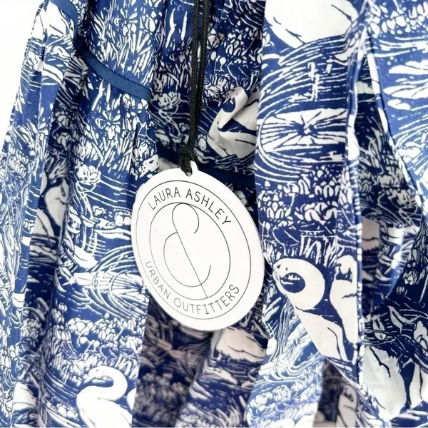 NWT Laura Ashley x Urban Outfitters Swan Puff Sleeve Mini Dress‎ XS Cottagecore - Image 8