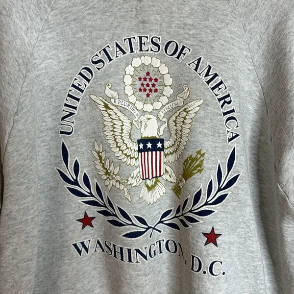 VTG‎ 80s 90s Gray Sweatshirt pullover Washington DC USA Size XL - Image 4