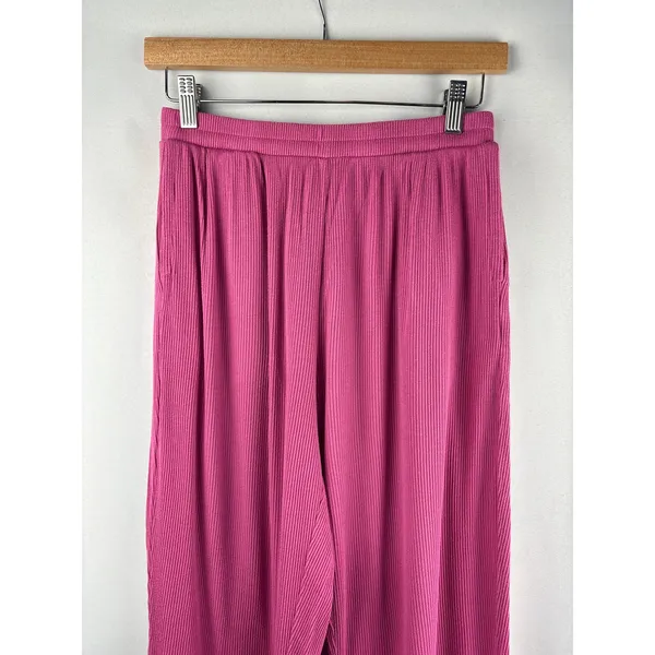 Women’s Alo Yoga Small Mauvish Pink Ribbed Pants - Image 2