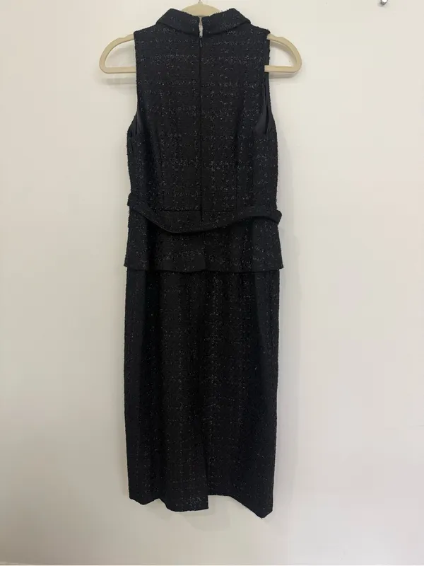 Donna Karan Classic Black Tweed Sleeveless Skirt Set Size 6 NWT - Image 2